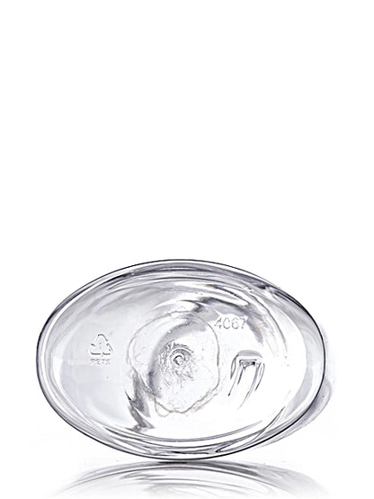 250 mL clear PET plastic tabletop oval foamer bottle