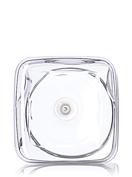 64 oz clear PET plastic square grip containe