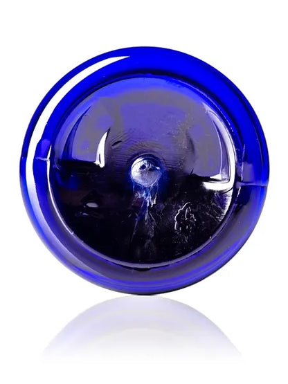 8 oz amber 25% PCR (post consumer resin) PET plastic cosmo round bottle