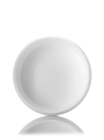 4 oz white PP plastic double wall round base low profile jar