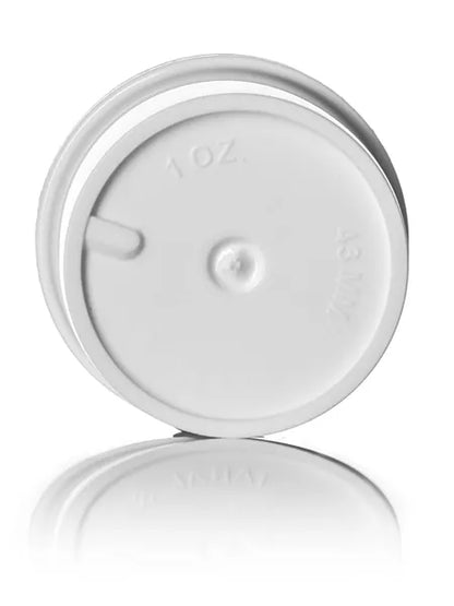 1 oz white PP plastic single wall jar