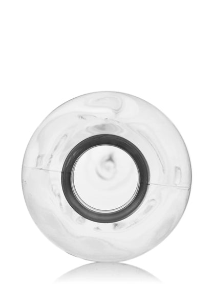 8 oz amber 25% PCR (post consumer resin) PET plastic cosmo round bottle