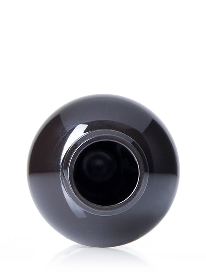 2 oz dark amber PET plastic boston round bottle