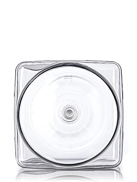 32 oz clear PET plastic square grip container