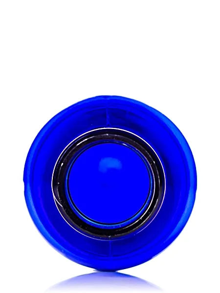 2 oz cobalt blue PET plastic cosmo round bottle
