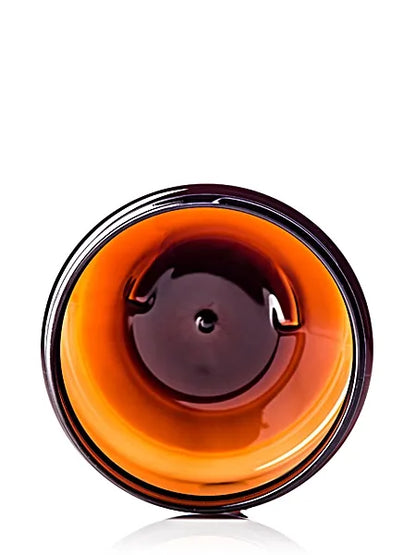 12 oz amber PET plastic single wall jar
