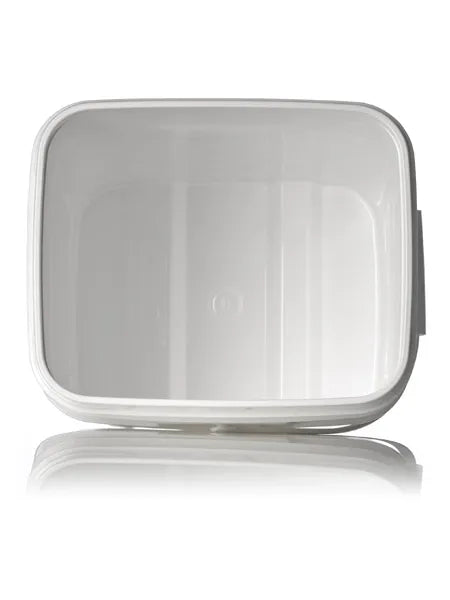 5.3 gallon white HDPE plastic rectangular EZ Stor pail
