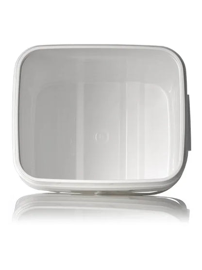 5.3 gallon white HDPE plastic rectangular EZ Stor pail