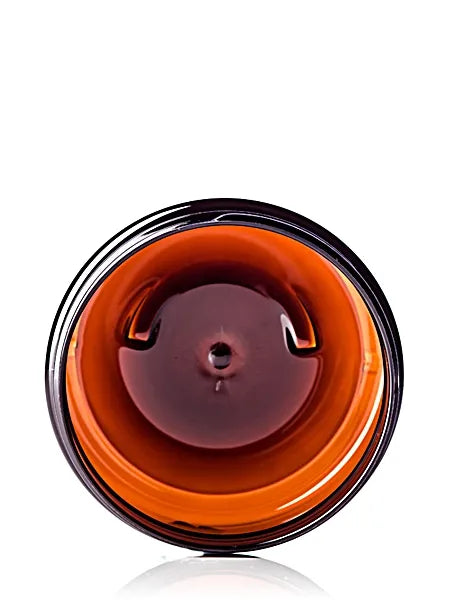 8 oz amber PET plastic single wall jar