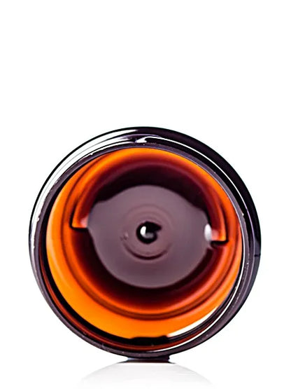2 oz amber PET plastic single wall jar