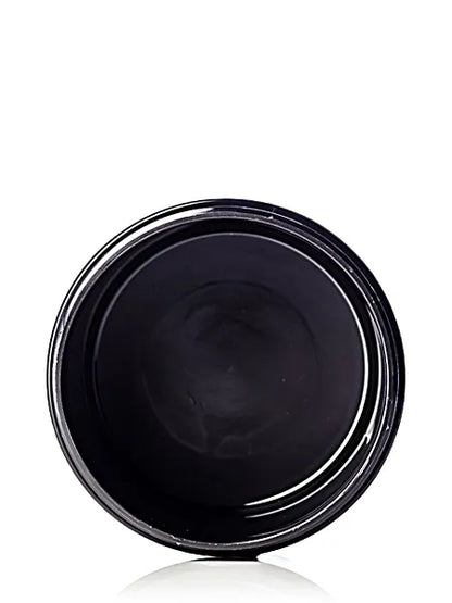8 oz black PP plastic double wall round base jar