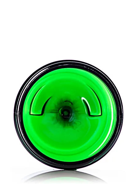 2 oz green PET plastic single wall jar