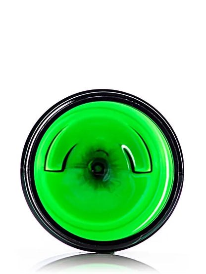 2 oz green PET plastic single wall jar