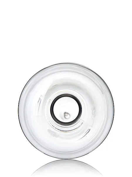 32 oz amber 100% PCR PET plastic boston round bottle