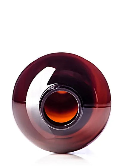 8 oz amber PET plastic boston round bottle