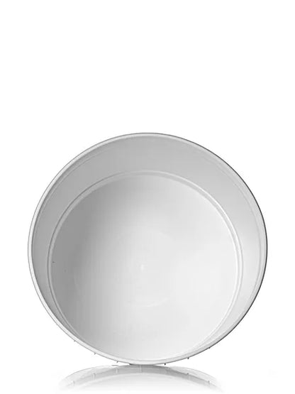6 quart white HDPE plastic dairy container