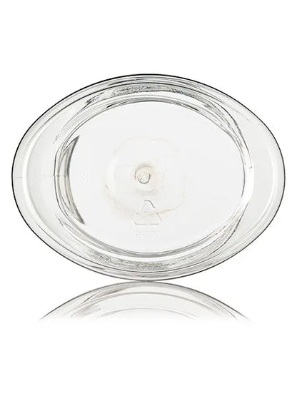 8 oz clear PET plastic single wall oval jar