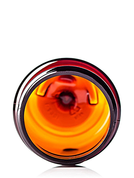 1 oz amber PET plastic single wall UV protection jar