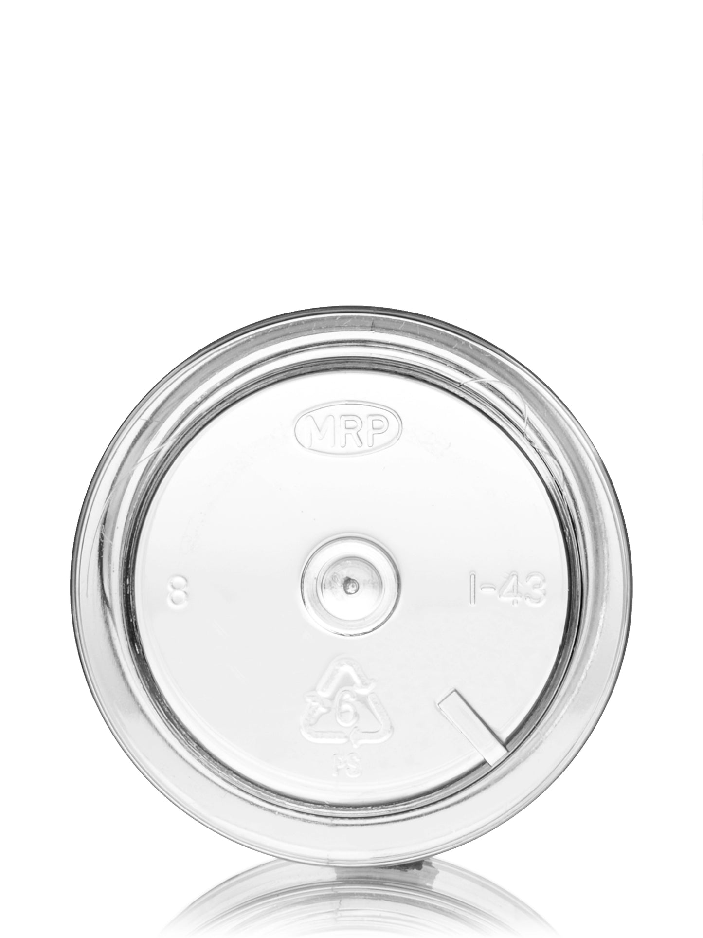 1 oz clear PS plastic thick wall jar