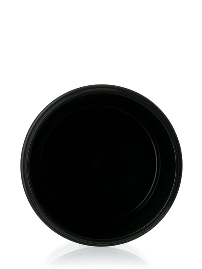 4 oz black PP plastic double wall round base jar