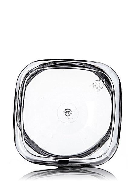 4 oz clear PET plastic square firenze jar