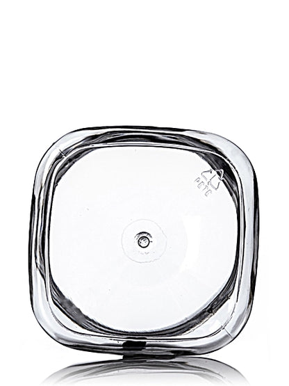 4 oz clear PET plastic square firenze jar