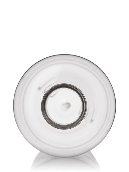 16 oz amber PET plastic boston round bottle