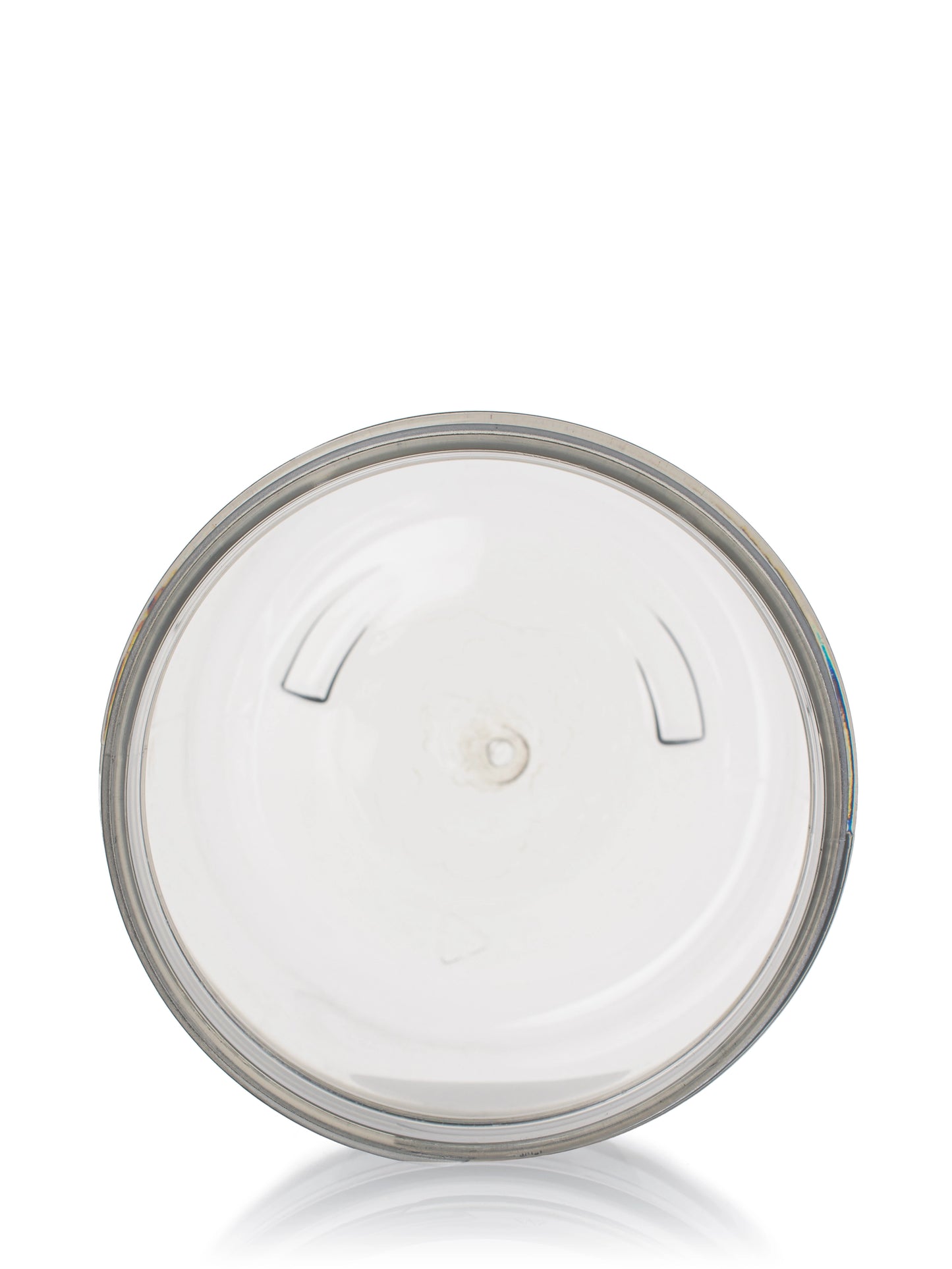 8 oz clear 25% PCR PET plastic single wall jar
