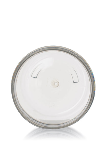 8 oz clear 25% PCR PET plastic single wall jar