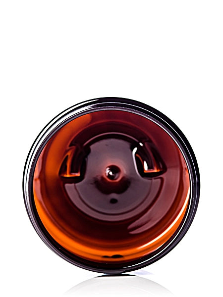 6 oz amber PET plastic single wall jar