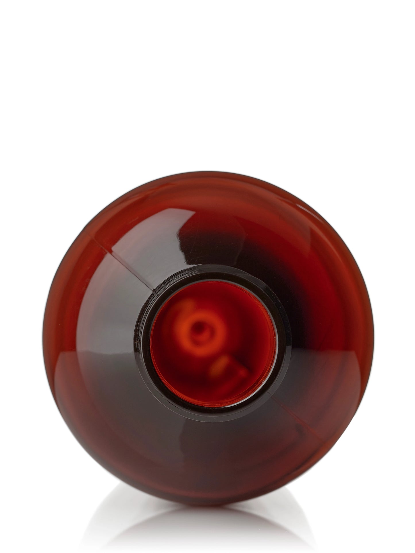 8 oz amber PET plastic boston round bottle