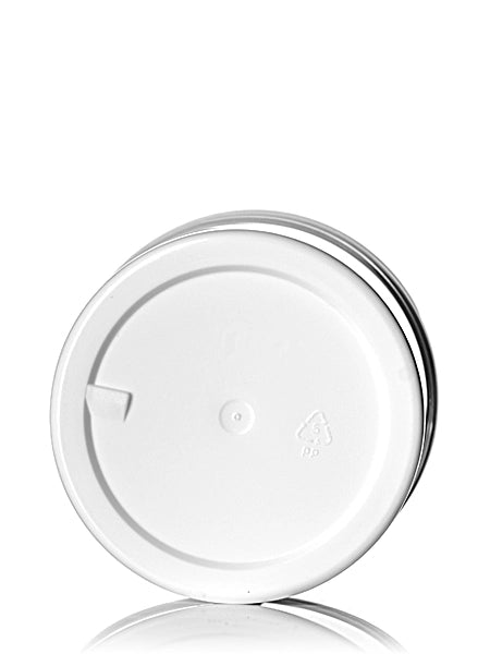 4 oz white PP plastic single wall jar
