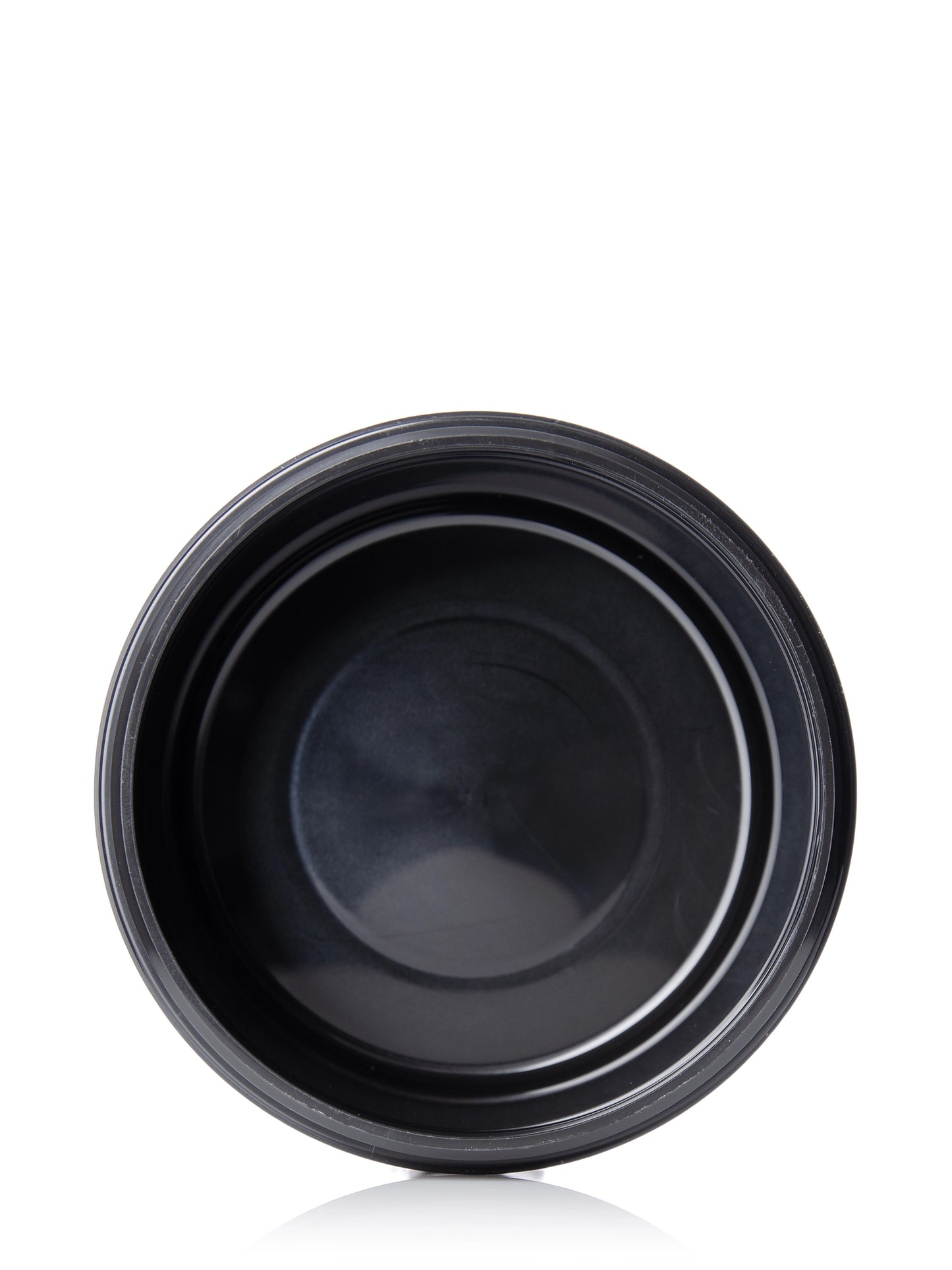 8 oz black PP plastic double wall straight base jar