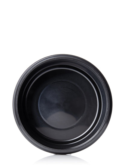 8 oz black PP plastic double wall straight base jar