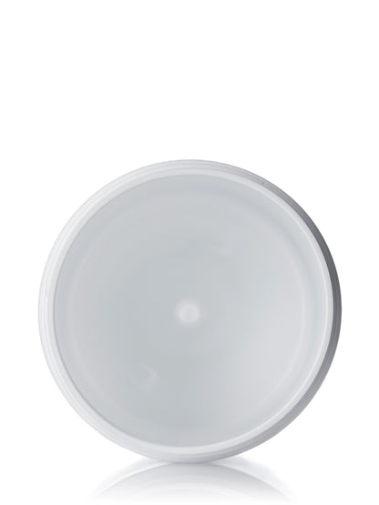 8 oz white HDPE plastic single wall jar