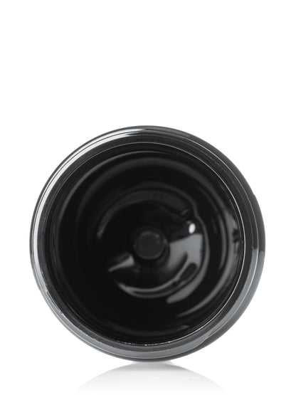 1 oz black PET plastic single wall jar