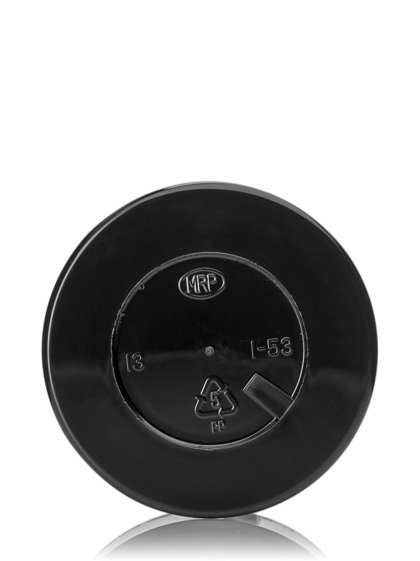 1 oz black PP plastic double wall straight base jar