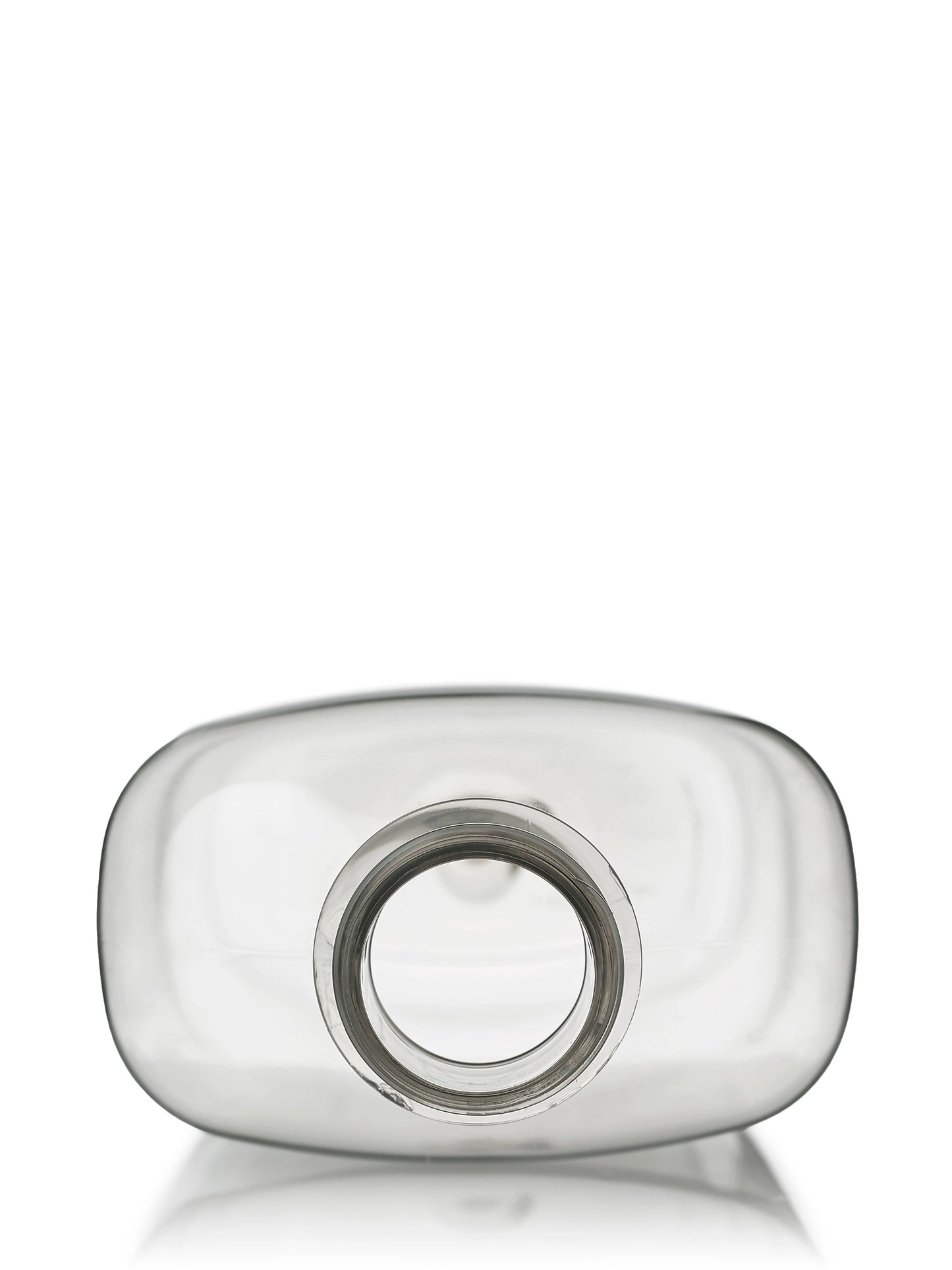 500 mL clear 100% PCR PET plastic metric oblong bottle