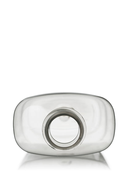 500 mL clear 100% PCR PET plastic metric oblong bottle