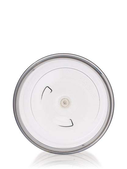 16 oz clear 25% PCR PET plastic single wall jar