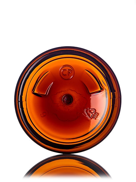 3 oz (100 mL) amber PET plastic single wall jar