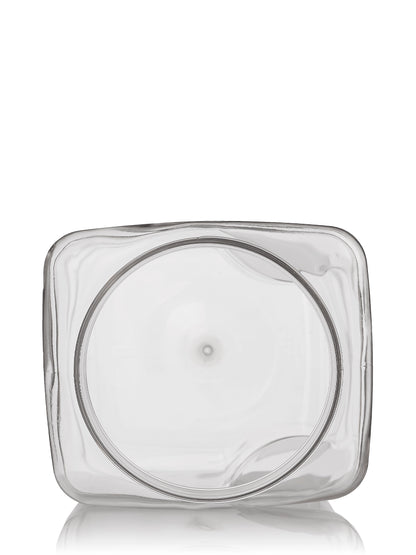 1 gallon clear PET plastic square grip container