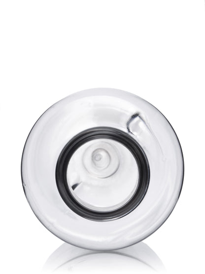 2 oz dark amber PET plastic boston round bottle