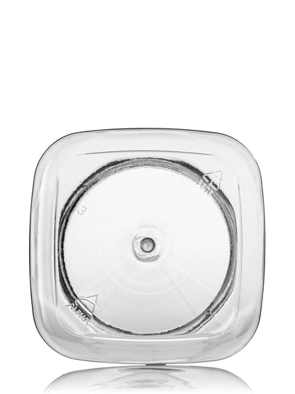 250 mL clear PET plastic square firenze jar