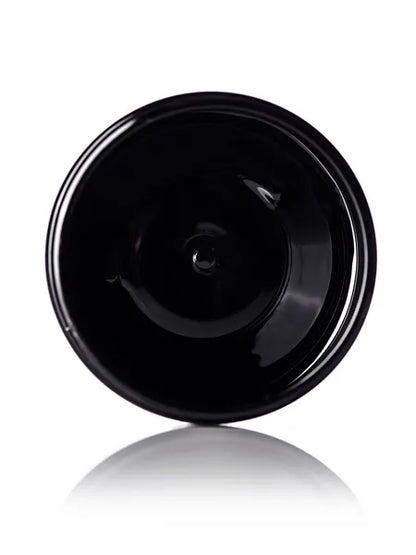 4 oz black PET plastic single wall jar