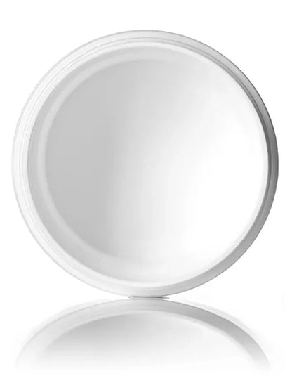4 oz white PP/PS plastic double wall round base jar