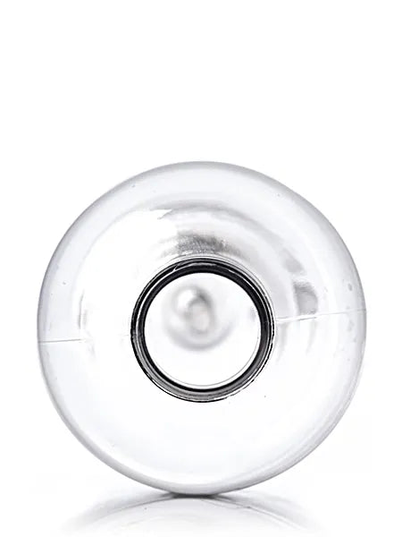 8 oz amber 100% PCR PET plastic boston round bottle