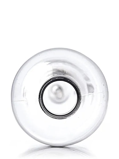 8 oz amber 100% PCR PET plastic boston round bottle